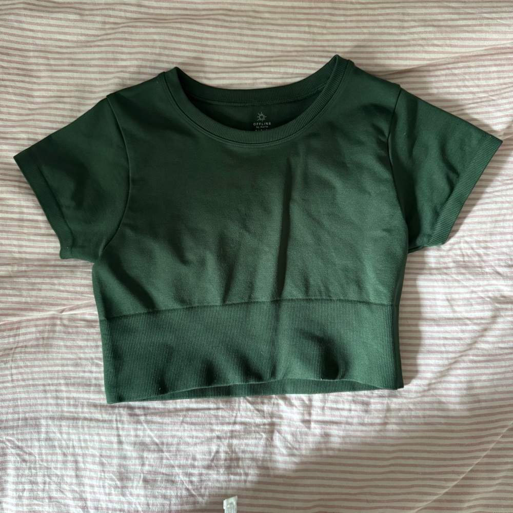Aerie Offline Green Active Short Sleeve